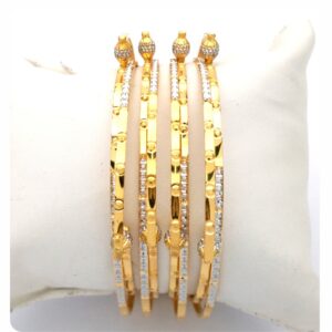Gold Hallmark GLASS MANI Bangle - SML974