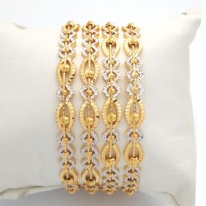 Gold Hallmark GLASS MANI Bangle - SML973