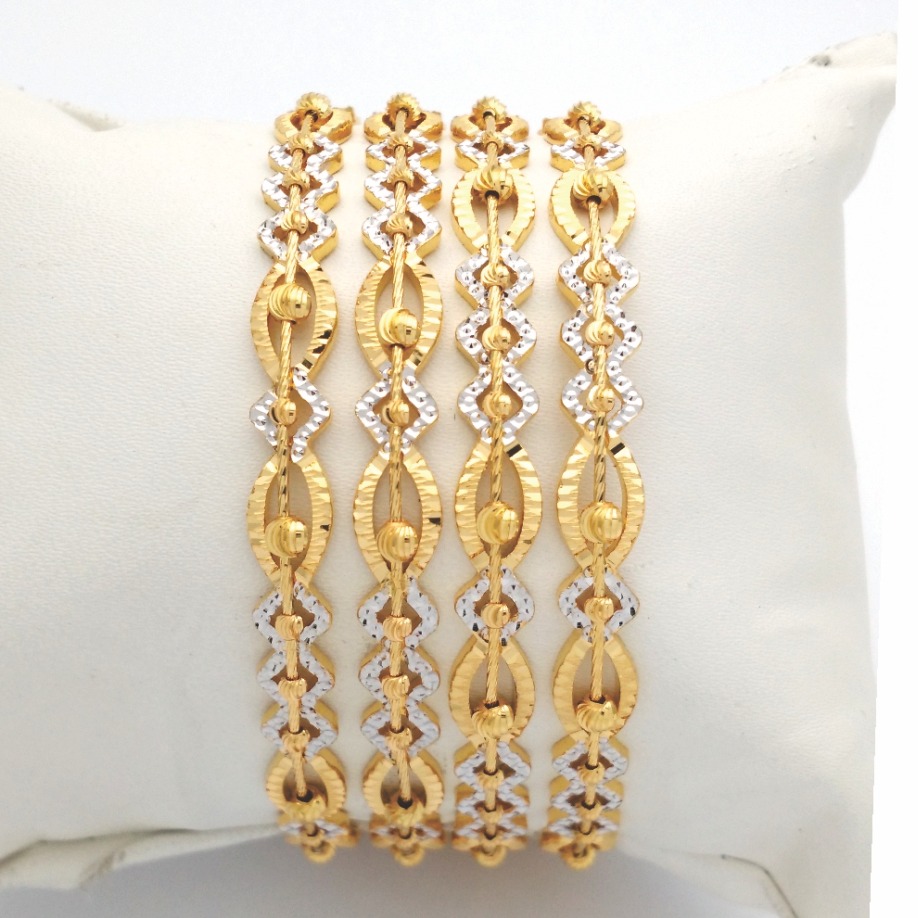 Gold Hallmark GLASS MANI Bangle - SML973
