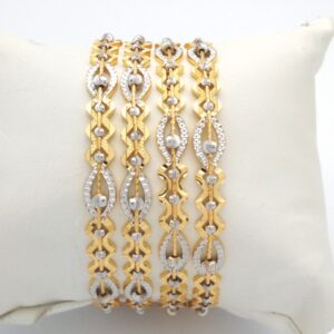 Gold Hallmark GLASS MANI Bangle - SML972