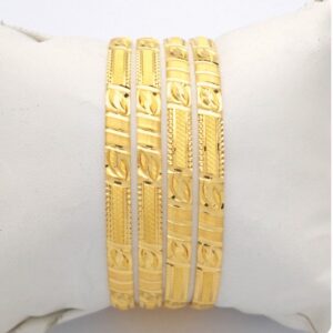 Gold Hallmark Hollo Bangle - Po966