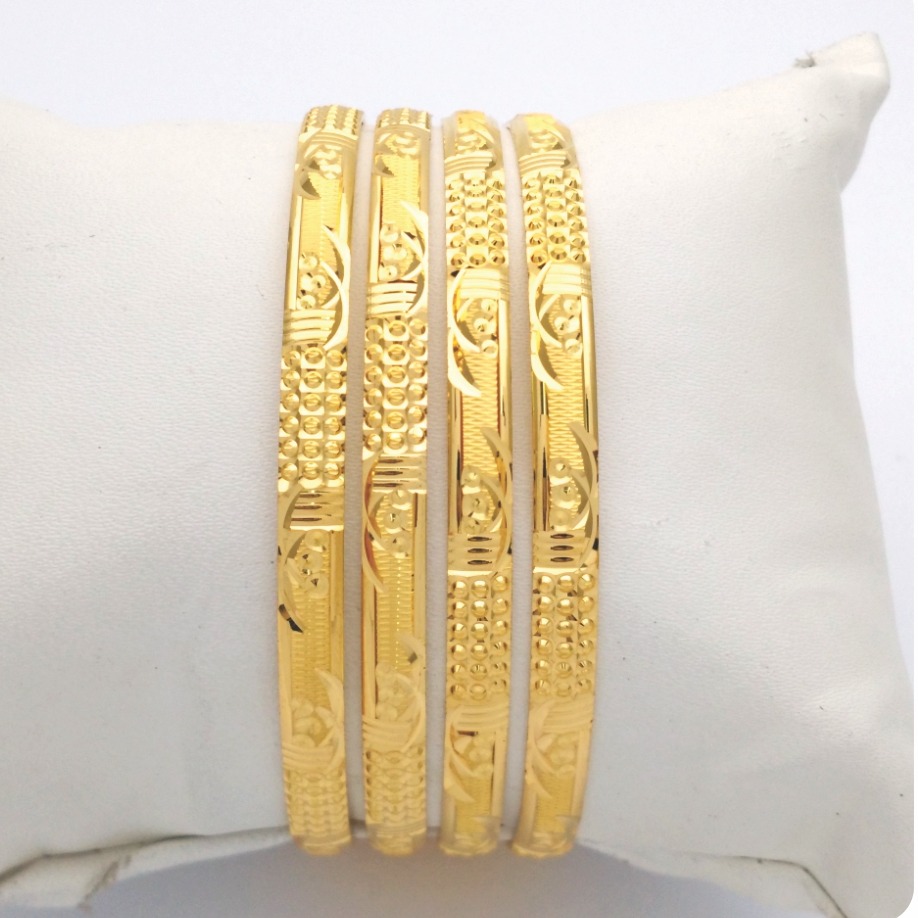 Gold Hallmark Hollo Bangle - Po964