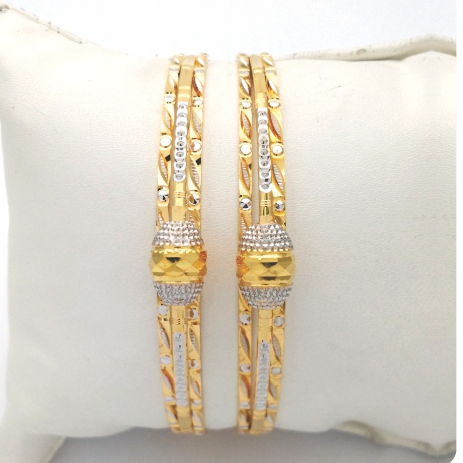 Gold Hallmark GLASS MANI Bangle - SML932