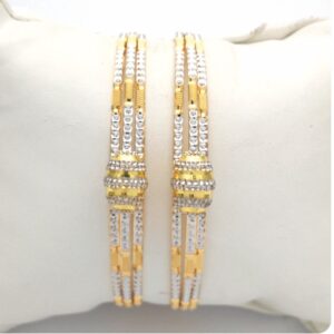 Gold Hallmark GLASS MANI Bangle - SML930