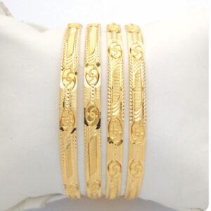 Gold Hallmark Hollo Bangle - Hkp926