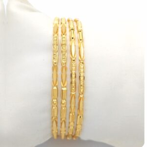 Gold hallmark goal dia bangle - gd915