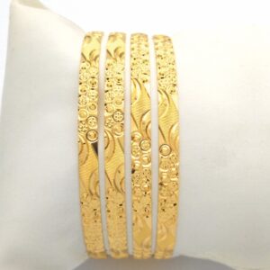 Gold Hallmark Plain Bangle - HRS904