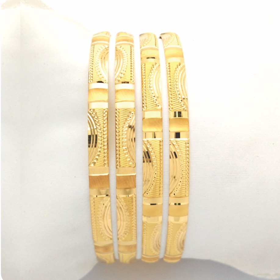 Gold Hallmark Plain Bangle - HRS903