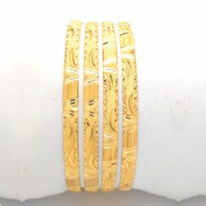 Gold Hallmark plain Bangle - HRS901