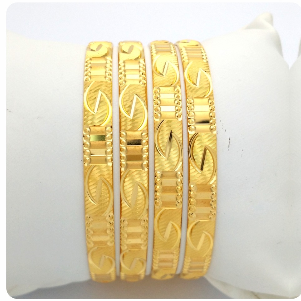 Gold Hallmark HOLLO Bangle - PO889