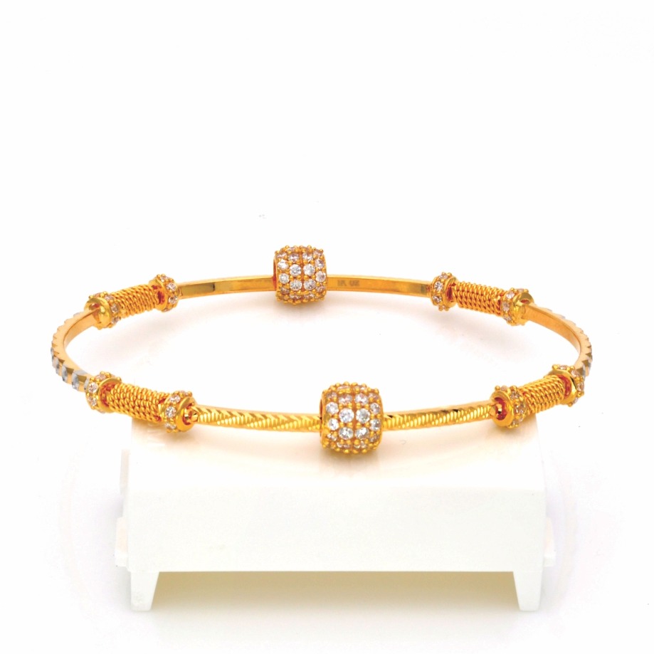 Gold hallmark casting stone bangle - cct866