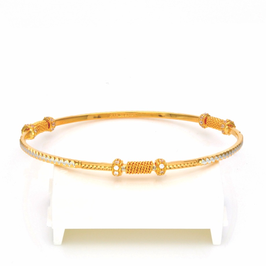 Gold hallmark casting stone bangle - cct865