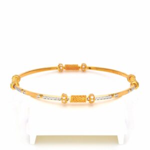 GOLD HALLMARK CASTING STONE BANGLE - CCT862