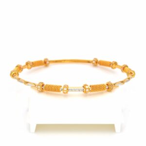 GOLD HALLMARK CASTING STONE BANGLE - CCT860