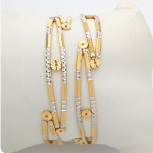 GOLD HALLMARK CNC LASER BANGLE - CLJ855