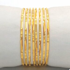 Gold hallmark glass bangle - gl852