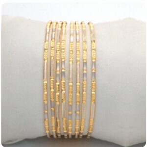 Gold hallmark glass bangle - gl851
