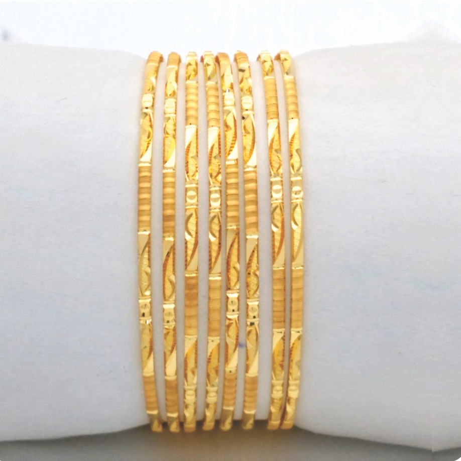 Gold hallmark glass bangle - gl850