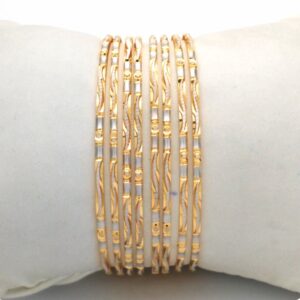 Gold hallmark glass bangle - gl849