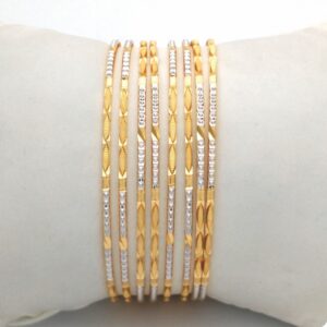 Gold hallmark glass bangle - gl848