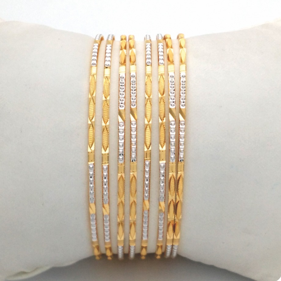 Gold hallmark glass bangle - gl848
