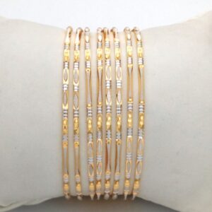 Gold hallmark glass bangle - gl847