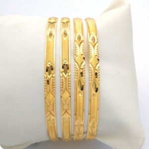 GOLD HALLMARK TRIANGLE BANGLE - TR837