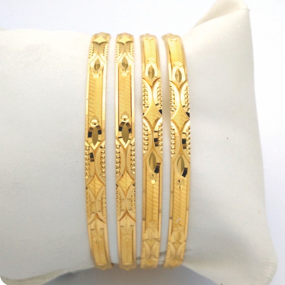 GOLD HALLMARK TRIANGLE BANGLE - TR837