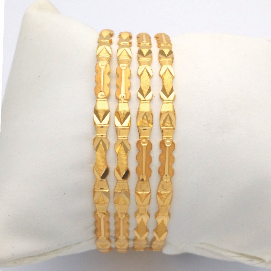 Gold hallmark kanas + die bangle - dd828