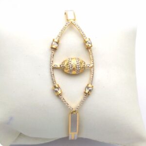 Gold Hallmark PLAIN + MANI Bangle - SML780