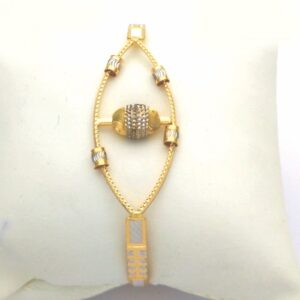 Gold hallmark PLAIN + MANI bangle - SML776