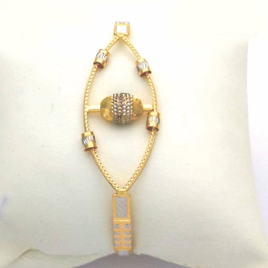 Gold hallmark PLAIN + MANI bangle - SML776