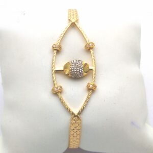 Gold hallmark PLAIN + MANI bangle - SML775