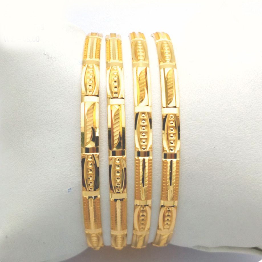 Gold hallmark PLAIN bangle - KN765