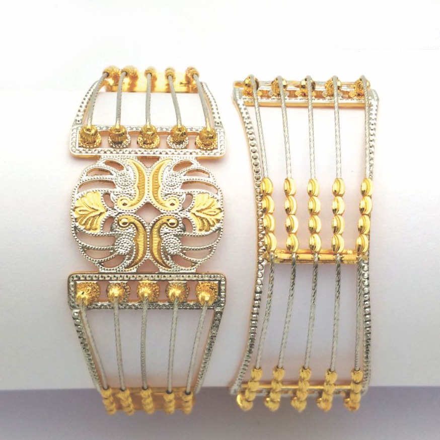 Gold hallmark cnc +tar + mani bangle - Cml752