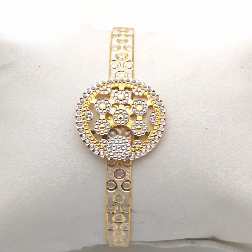 Gold Hallmark Cnc Lock Bangle - LL741