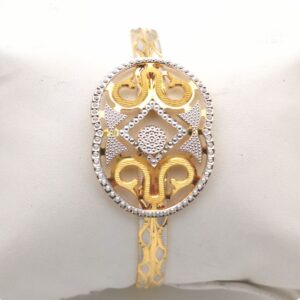 Gold Hallmark Cnc Lock Bangle - LL737