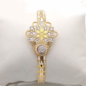 Gold Hallmark Cnc Lock Bangle - LL735