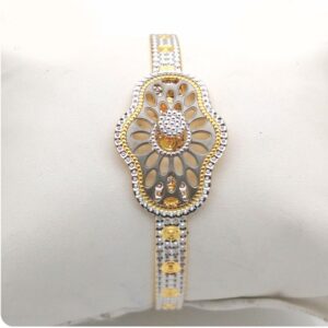 Gold Hallmark Cnc Lock Bangle - LL734