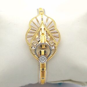 Gold hallmark cnc lock bangle - LL733