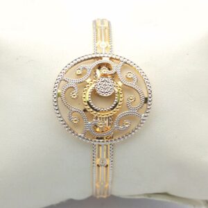 Gold hallmark cnc lock bangle - LL732