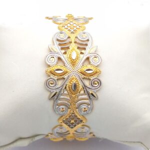 Gold hallmark cnc +polki bangle - CLJ727