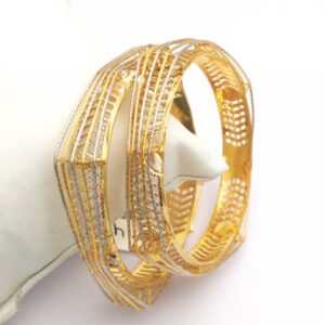 Gold hallmark cnc +tar bangle - CLJ725