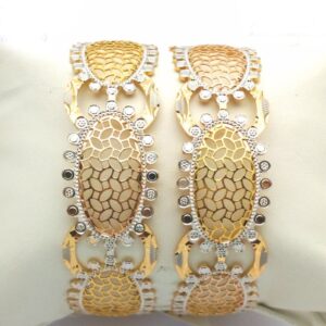 Gold hallmark cnc +jali bangle - CLJ722