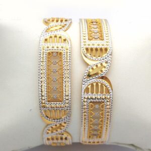 Gold hallmark cnc + jali bangle - CLJ668