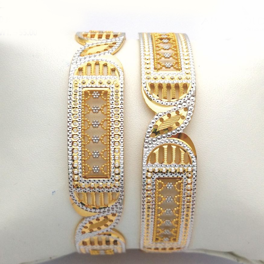 Gold hallmark cnc + jali bangle - CLJ668