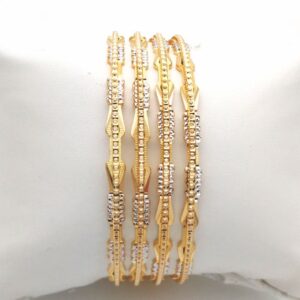 Gold Hallmark Plain Laser Joint Bangle - Slj349