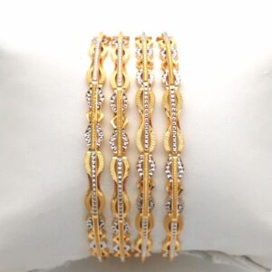 Gold Hallmark Plain Laser Joint Bangle - Slj347