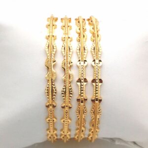 Gold hallmark plain laser joint bangle - slj346