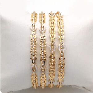 Gold Hallmark Plain Laser Joint Bangle - Slj345